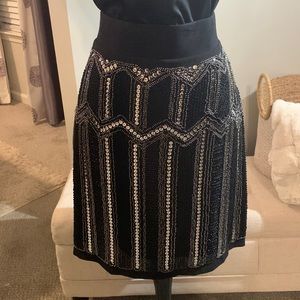 Rhinestones black and silver skirt